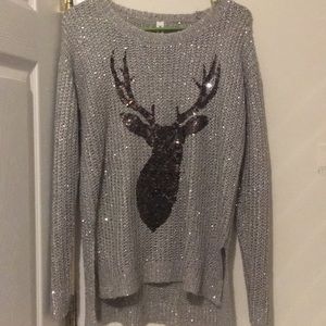 Grey sparkling sweater